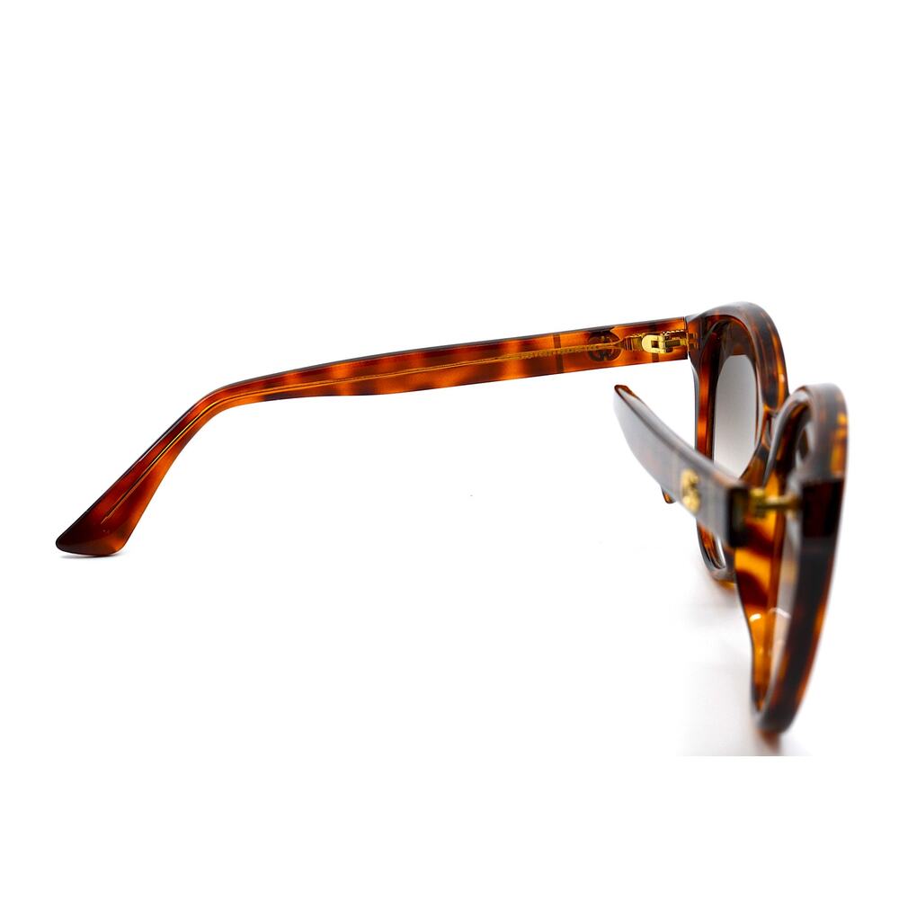 Gucci GG0631S 002 Brown Havana Authentic Gradient Round Women's Sunglasses - Picture 11 of 15
